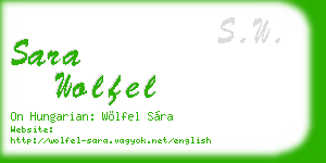 sara wolfel business card
